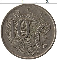 монета - австралия 10 центов - подробная информация фото 1