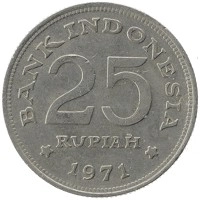 монета - индонезия 25 рупий - подробная информация фото 1