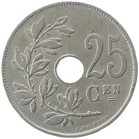 монета - бельгия 25 сантим - подробная информация фото 1