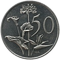 монета - юар 50 центов - подробная информация фото 1