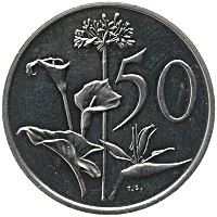 монета - юар 50 центов - подробная информация фото 1