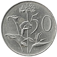 монета - юар 50 центов - подробная информация фото 1