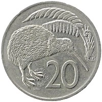 монета - новая зеландия 20 центов - подробная информация фото 1