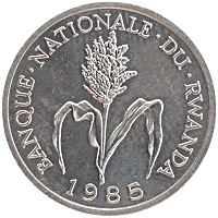 монета - руанда 1 франк - подробная информация фото 1