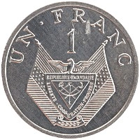 монета - руанда 1 франк - подробная информация фото 1