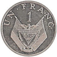 монета - руанда 1 франк - подробная информация фото 1