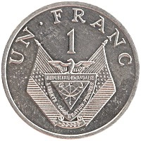 монета - руанда 1 франк - подробная информация фото 1