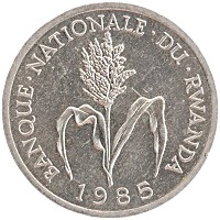 монета - руанда 1 франк - подробная информация фото 1