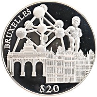 монета - либерия 20 долларов - подробная информация фото 1