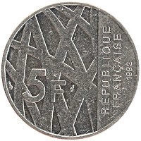 монета - франция 5 франков - подробная информация фото 1