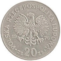 монета - польша 20 злотых - подробная информация фото 1