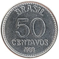 монета - бразилия 50 сентаво - подробная информация фото 1