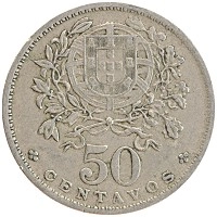 монета - португалия 50 сентаво - подробная информация фото 1