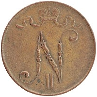 монета - 1894 – 1917 николай ii 5 пенни - подробная информация фото 1