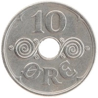 монета - фарерские острова 10 эре - подробная информация фото 1