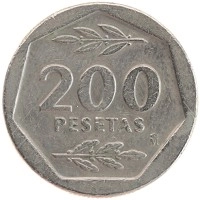монета - испания 200 песет - подробная информация фото 1