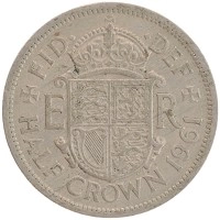 монета - великобритания 1/2 кроны - подробная информация фото 1