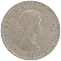 монета - великобритания 1/2 кроны - подробная информация фото 1