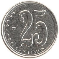 монета - венесуэла 25 сентим - подробная информация фото 1