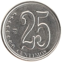 монета - венесуэла 25 сентим - подробная информация фото 1