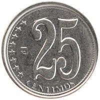 монета - венесуэла 25 сентим - подробная информация фото 1