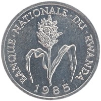 монета - руанда 1 франк - подробная информация фото 1