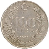 монета - турция 100 лир - подробная информация фото 1