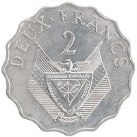 монета - руанда 2 франка - подробная информация фото 1