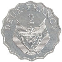 монета - руанда 2 франка - подробная информация фото 1