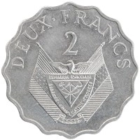 монета - руанда 2 франка - подробная информация фото 1