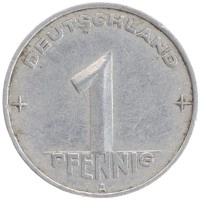 монета - гдр 1 пфенниг - подробная информация фото 1