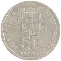 монета - португалия 50 эскудо - подробная информация фото 1
