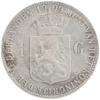 монета - нидерланды 1 гульден - подробная информация фото 1