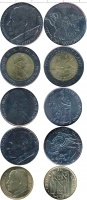 набор монет - ватикан набор монет 1981-86 гг. - подробная информация фото 1