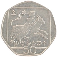 монета - кипр 50 центов - подробная информация фото 1