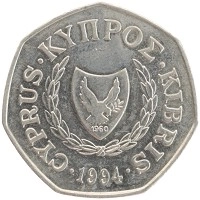 монета - кипр 50 центов - подробная информация фото 1