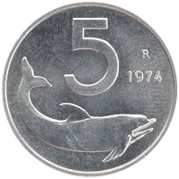 монета - италия 5 лир - подробная информация фото 1