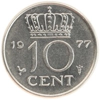 монета - нидерланды 10 центов - подробная информация фото 1