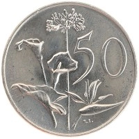 монета - юар 50 центов - подробная информация фото 1