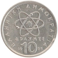 монета - греция 10 драхм - подробная информация фото 1
