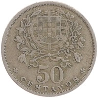 монета - португалия 50 сентаво - подробная информация фото 1