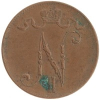 монета - 1894 – 1917 николай ii 5 пенни - подробная информация фото 1