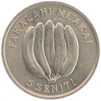монета - тонга 5 сенити - подробная информация фото 1