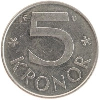 монета - швеция 5 крон - подробная информация фото 1
