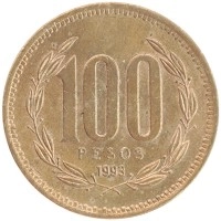 монета - чили 100 песо - подробная информация фото 1