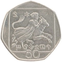 монета - кипр 50 центов - подробная информация фото 1