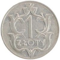 монета - польша 1 злотый - подробная информация фото 1