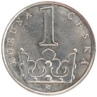 монета - чехия 1 крона - подробная информация фото 1