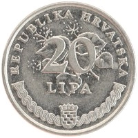 монета - хорватия 20 лип - подробная информация фото 1