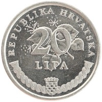 монета - хорватия 20 лип - подробная информация фото 1